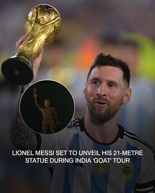 ଭାରତରେ ଲିଓନେଲ ମେସି, ୭୦ ଫୁଟ ଉଚ୍ଚ ବ୍ରୋଞ୍ଜ ପ୍ରତିମୂର୍ତ୍ତିକୁ ଉନ୍ମୋଚନ କରିବେ