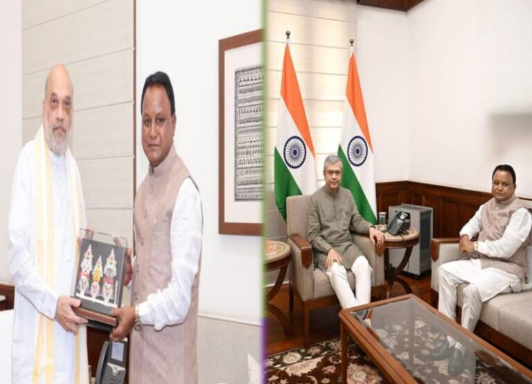 ଦିଲ୍ଲୀରେ ଅମିତ ଶାହ ଓ ଅଶ୍ୱିନୀ ବୈଷ୍ଣବଙ୍କୁ ଭେଟିଲେ ମୁଖ୍ୟମନ୍ତ୍ରୀ ମୋହନ ମାଝୀ