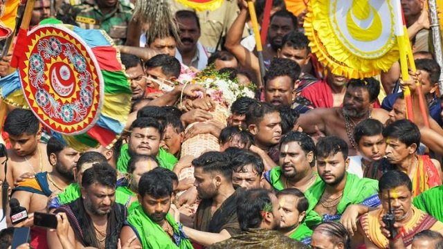 ପହଣ୍ଡିବିଜେ ନୀତି ଆରମ୍ଭ: ଦେବୀ ସୁଭଦ୍ରାଙ୍କ ରଥେ ବିରାଜିଲେ ଚକ୍ରରାଜ ସୁଦର୍ଶନ